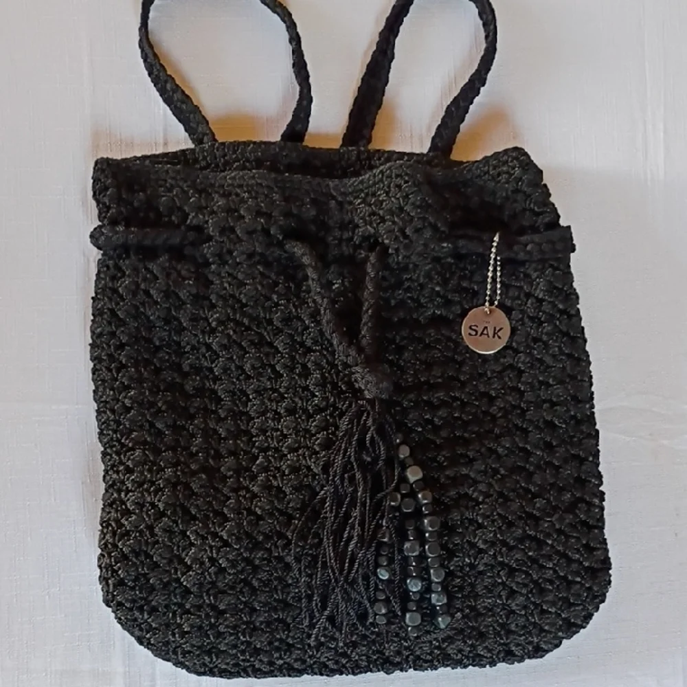 The Sak Black Crochet Backpack - Picture 2 of 10